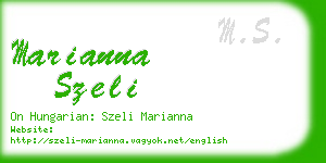 marianna szeli business card